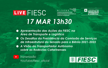 Reunião “on-line” e conjunta do Conselho Estratégico para Infraestrutura de Transporte e a Logística Catarinense e da Câmara de Transporte e Logística da FIESC