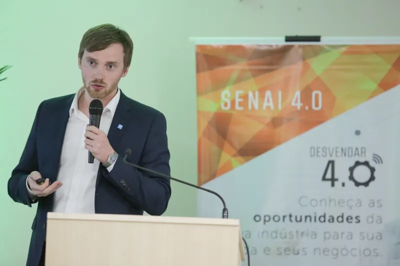 Johannes Kingberg, da Associação de Engenheiros do Brasil e Alemanha. Foto: Jonathan Pellense