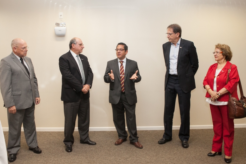 Cônsul da Argentina em Santa Catarina, Gustavo Ricardo Coppa, durante pronunciamento na solenidade de assinatura do termo (foto: Filipe Scotti)