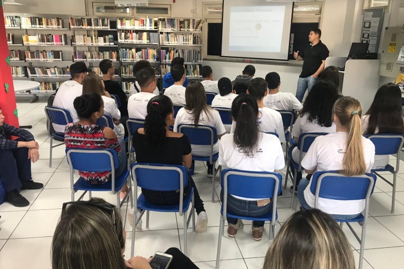 Oficina de entrevista para emprego foi uma das ações realizadas em Tubarão. Foto: Divulgação SENAI