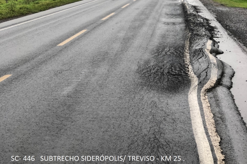 SC-446, subtrecho de Siderópolis a Treviso, no km 25 (foto: Ricardo Saporiti)