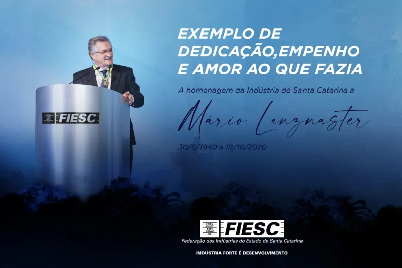 Homenagem da FIESC. Arte Jaison Heinicka