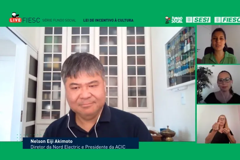 Nelson Akimoto, da Nord Electric, relatou a experiência da empresa com o apoio a projetos sociais
