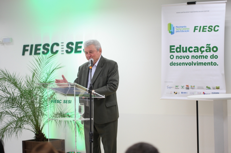 Em evento realizado pela FIESC em Ibirama, em 2018. Foto: Filipe Scotti 