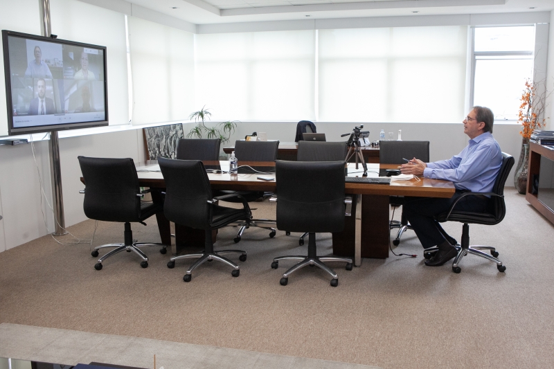 Reunião virtual discutiu ações voltadas à internacionalização (foto: Filipe Scotti)