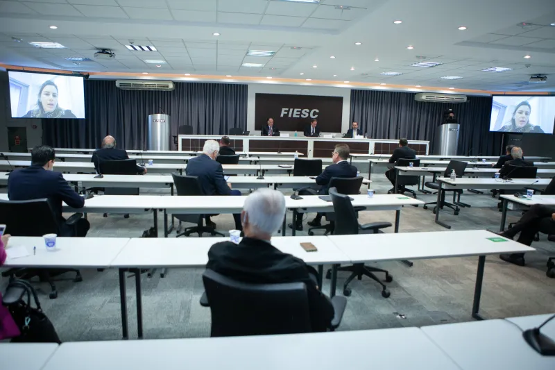 Reunião de diretoria da FIESC foi realizada nesta sexta-feira, dia 21 (foto: Filipe Scotti)