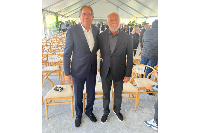 Mario Aguiar, da FIESC, e Cesar Gomes Junior, do Grupo Portobello