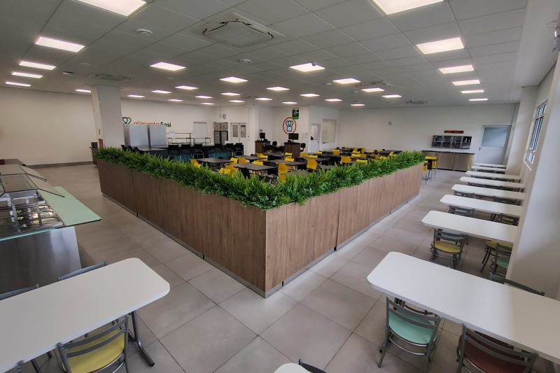 Alimentação: espaço foi pensado para integrar e acolher estudantes (Divulgação)