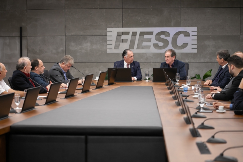 Reunião foi realizada na manhã desta terça, na FIESC, em Florianópolis (foto: Filipe Scotti)