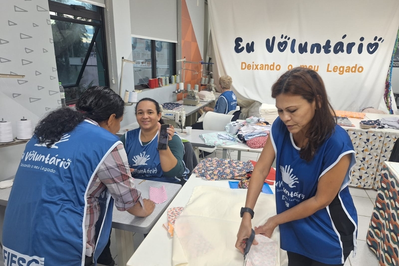 Programa social da FIESC mobiliza 7,8 mil horas de trabalho voluntário em SC