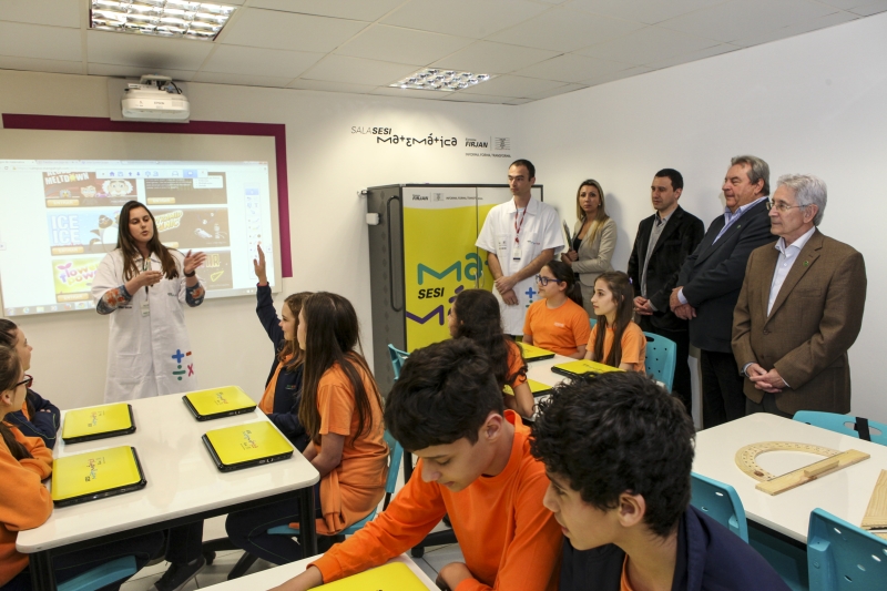 Esta é a sexta sala do Programa SESI Matemática entregue em SC. Foto: Heraldo Carnieri