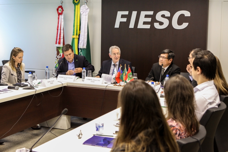 Encontro de negócios com Taiwan foi realizado na sede da FIESC (Foto: Heraldo Carnieri)